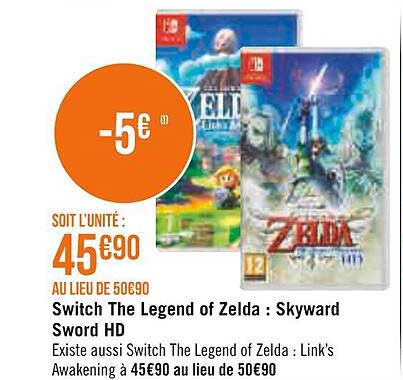 switch the legend of zelda : skyward sword hd