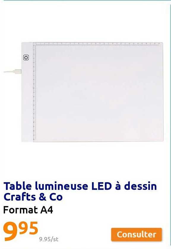 Table Lumineuse Led à Dessin Crafts & Co