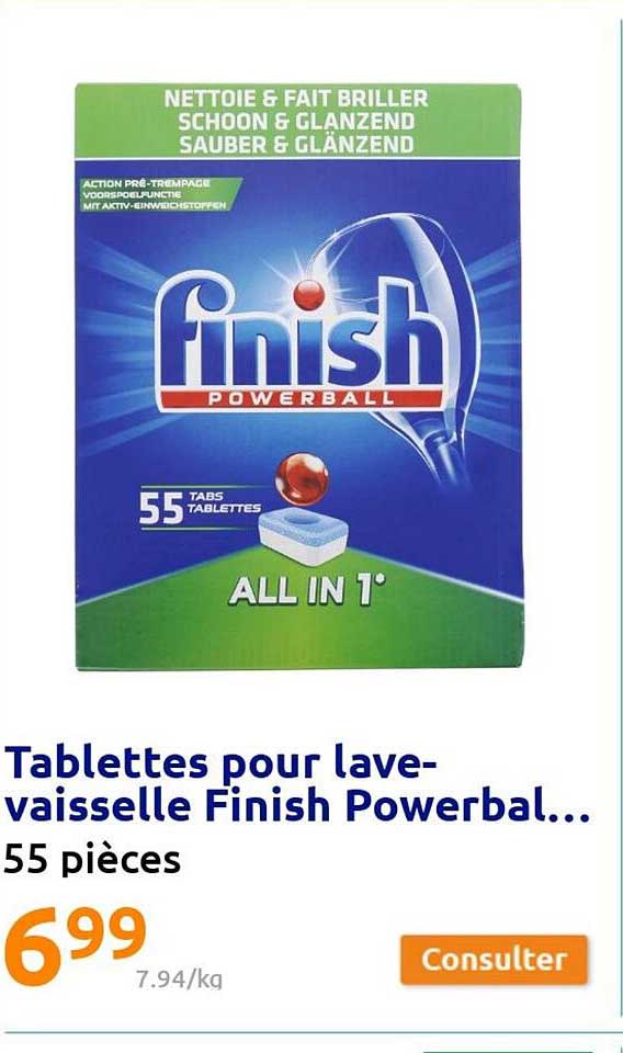 tablettes pour lave-vaisselle finish powerball