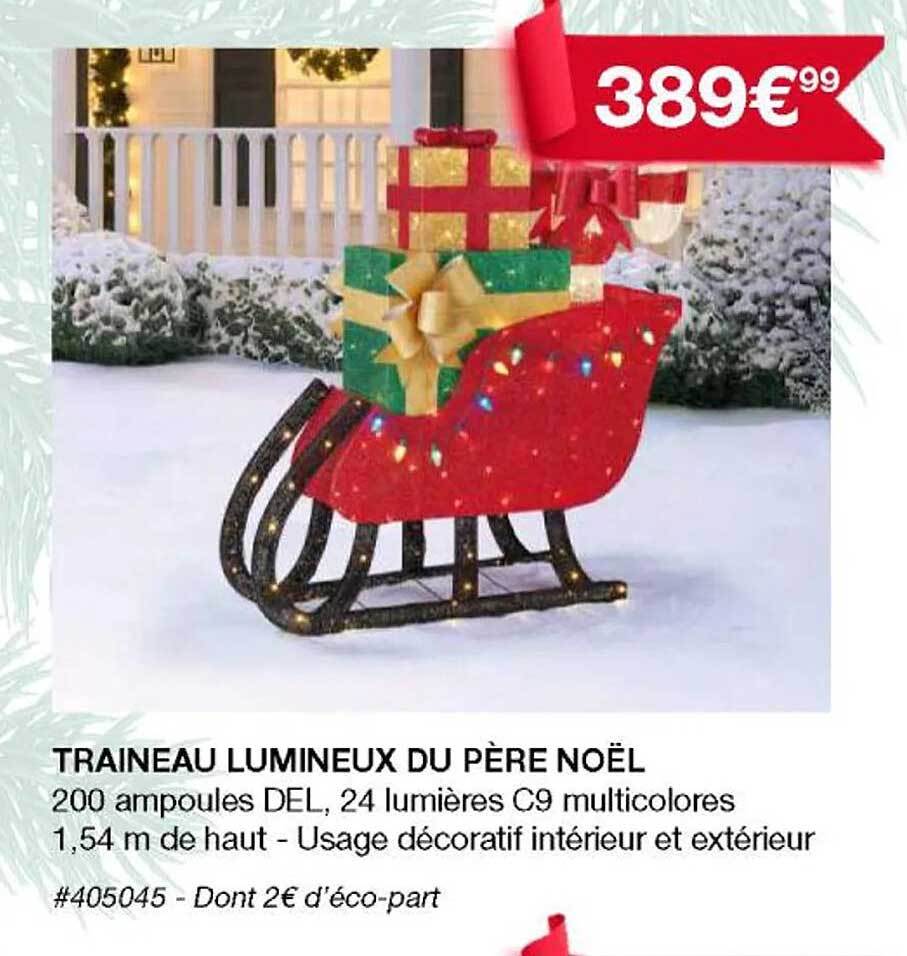 Traineau Lumineux Du Père Noël