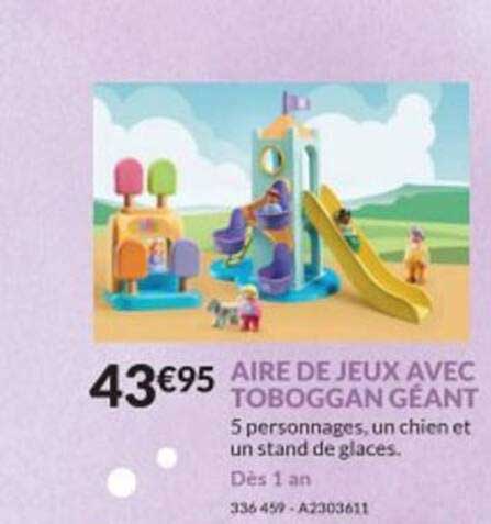 aire de  jeux avec toboggan géant
