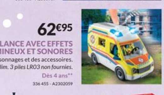 ambulance avec effets lumineux et sonores