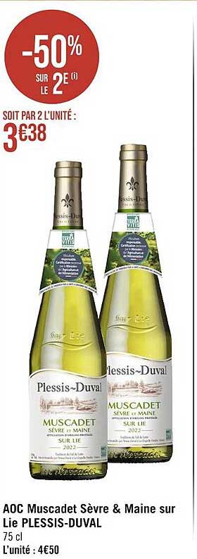 aoc muscadet sèvre & maine sur lie plessis-duval