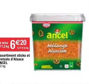 assortiment sticks et pretzels d'alsace ancel