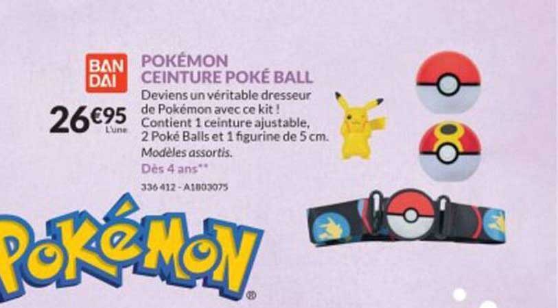 ban dai pokémon ceinture poké ball