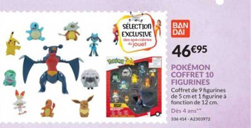ban dai pokémon coffret 10 figurnes