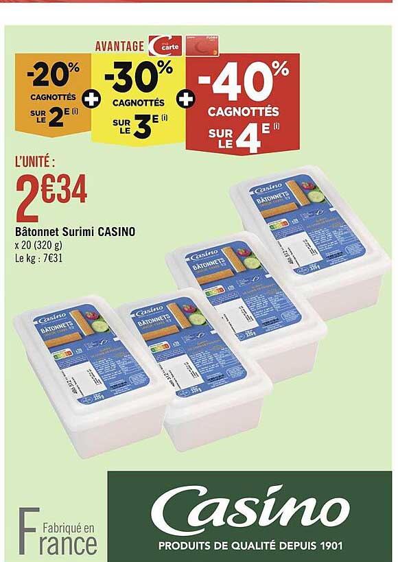 Bâtonnet Surimi Casino