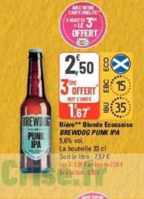 bière blende écossaise brewoog punk ipa