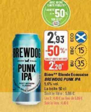 bière blonde écossaise brewoog punk ipa
