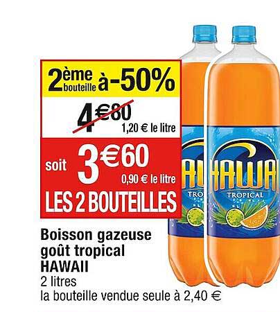 Boisson Gazeuse Goût Tropical Hawaii