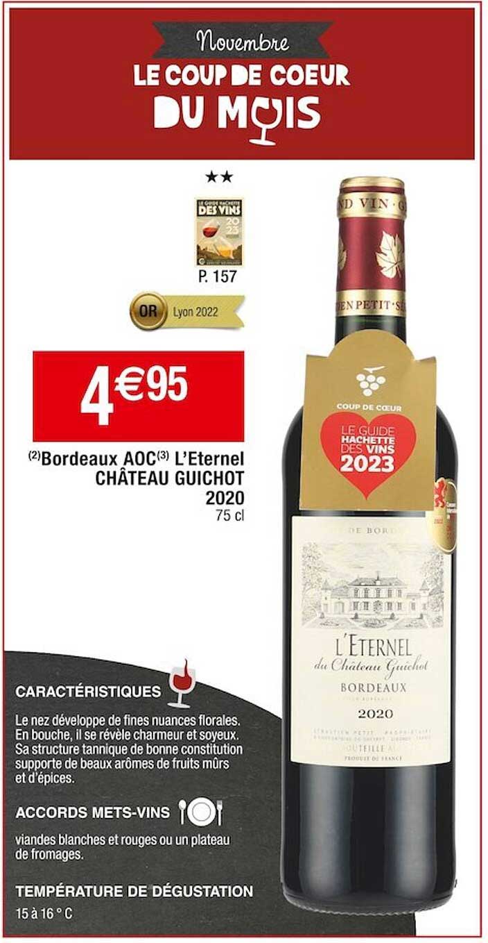 Bordeaux Aoc L'éternel Château Guichot 2020