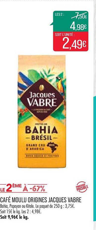 café moulu origines jacques vabre