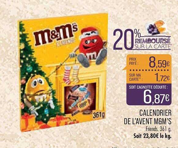 calendrier de l'avent m&m's