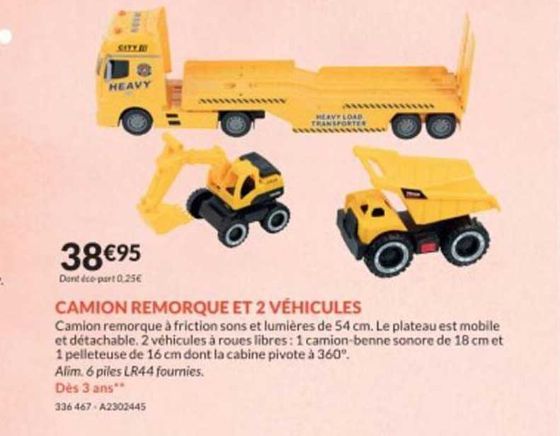 Camion Remorque Et 2 Véhicules