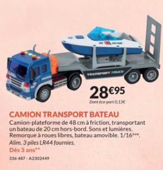 camion transport bateau