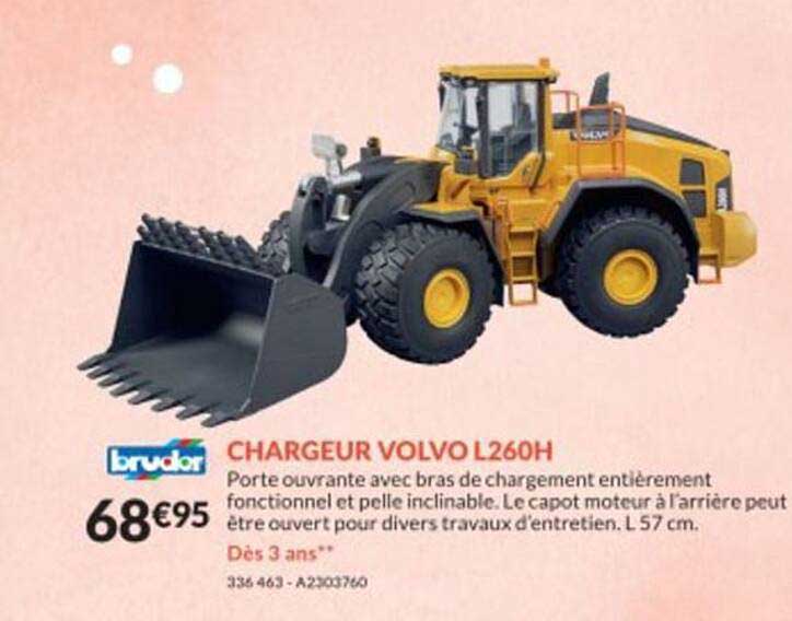 chargeur volvo l260h bruder