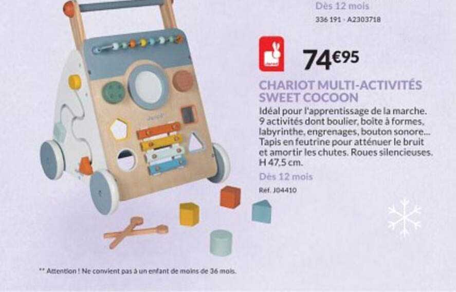 chariot multi-activités sweet cocoon