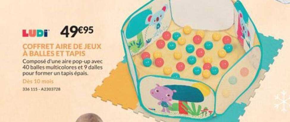 coffret aire de jeux à balles et tapis