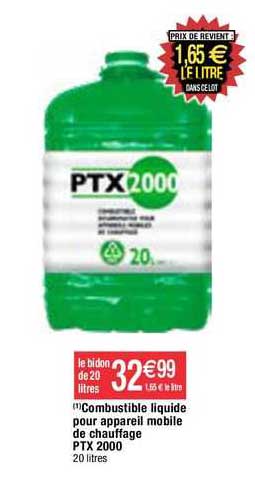 Combustible Liquide Pour Appareil Mobile De Chauffage Ptx 2000