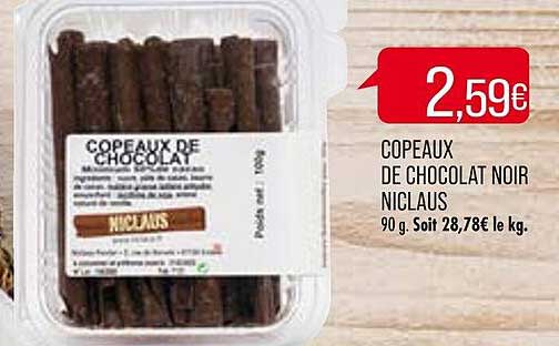 copeaux de chocolat noir niclaus
