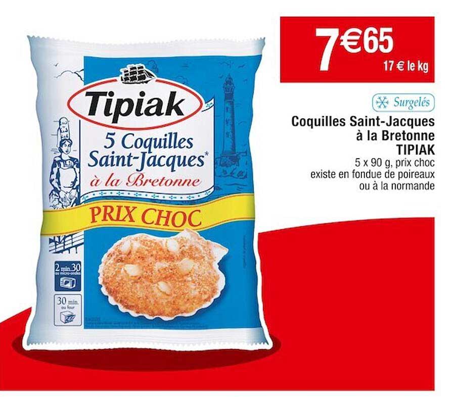 Coquilles Saint-jacques à La Bretonne Tipiak