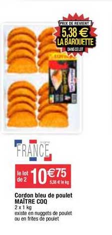 cordon bleu de poulet mâitre coq