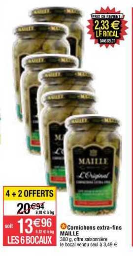 cornichons extra-fins maille