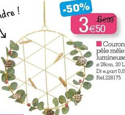 couron pêle mêle lumineuse