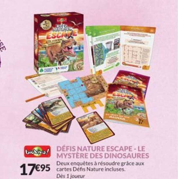 défis nature escape - le mystère des dinosaures