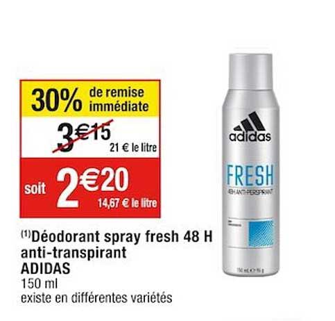 déodorant spray fresh 48 h anti-transpirant adidas