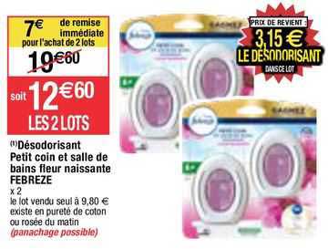 Désodorisant Petit Coin Et Salle De Bains Fleur Naissante Febreze