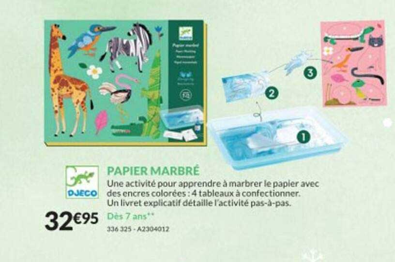 djeco papier marbré