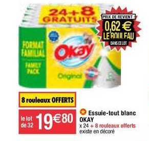 essuie-tout blanc okay