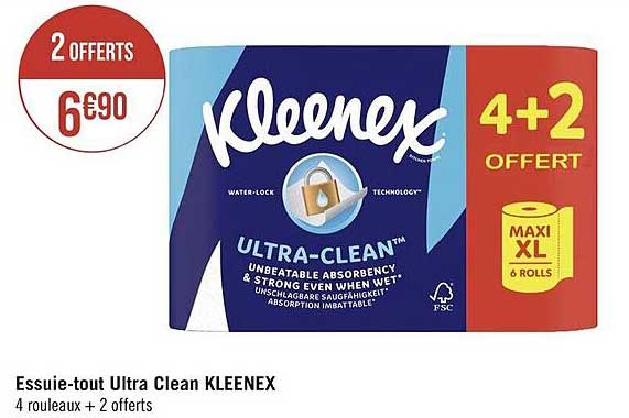 essuie-tout ultra clean kleenex
