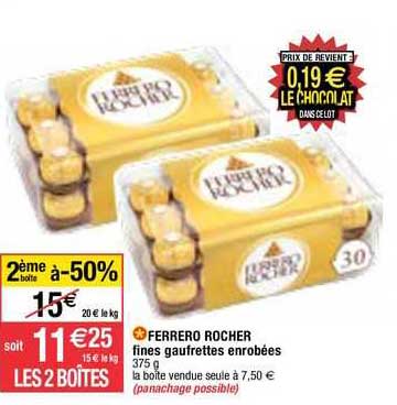 Ferrero Rocher Fines Gaufrettes Enrobées