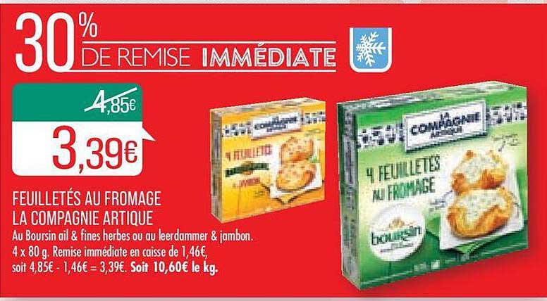 feuilletés au fromage la compagnie artique 30% de remise immédiate