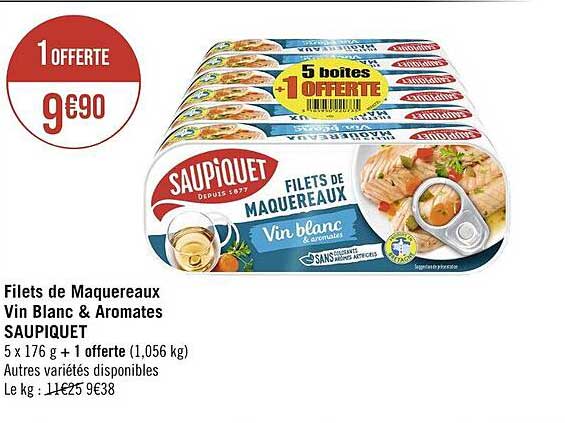 Filets De Maquereaux Vin Blanc & Aromates Saupiquet