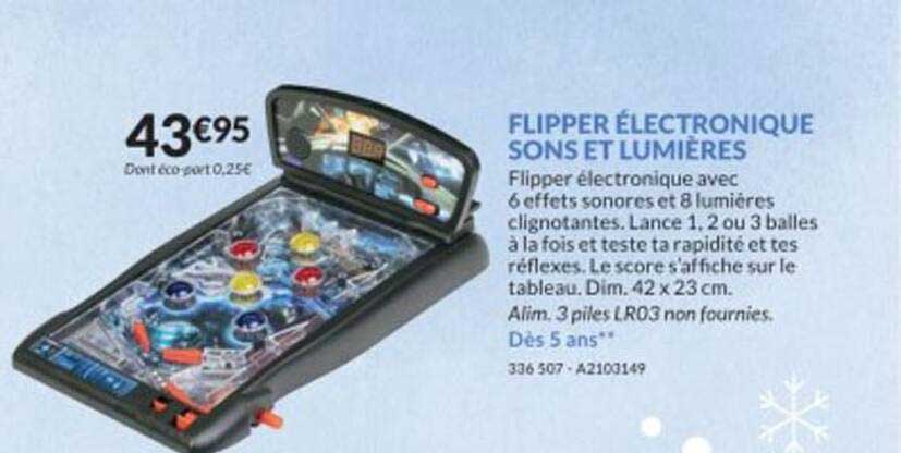 flipper électronique sons et lumières