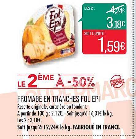 fromage en tranches fol épi