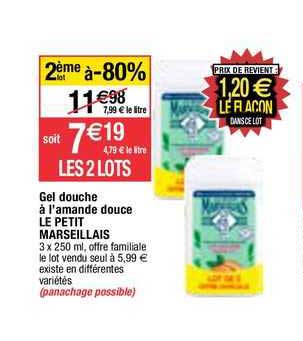 Gel Douche à L'amande Douce Le Petit Marseillais