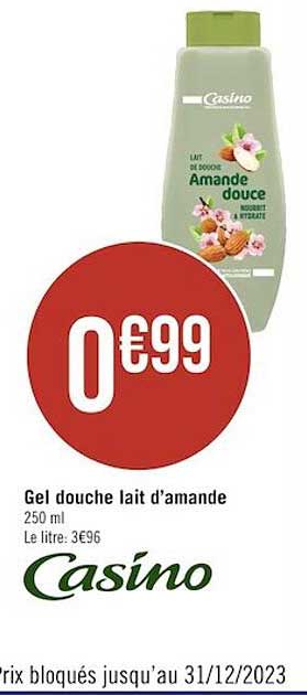 gel douche lait d'amande