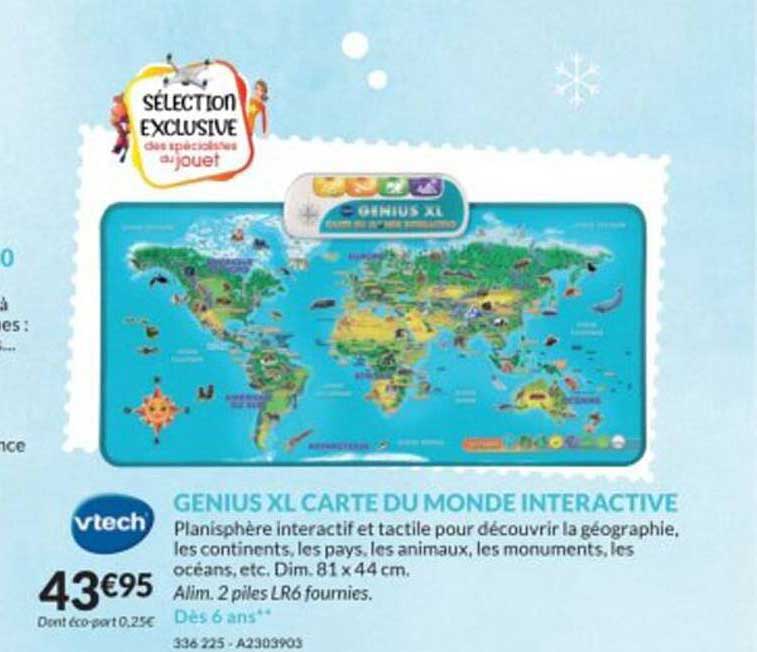 genius xl carte du monde interactive vtech