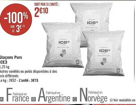 Glaçons Purs Ice³