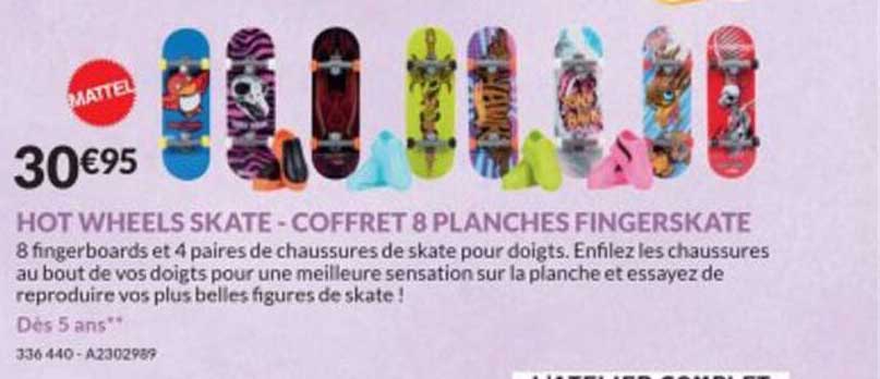 hot wheels skate - coffret 8 planches fingerskate mattel