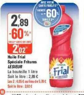huile frial spéciale fritures lesieur