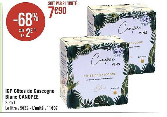 igp côtes de gascogne blanc canopée
