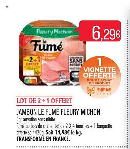 jambon le fumé fleury michon