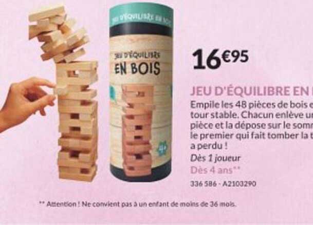 jeu d'équilibre en bois