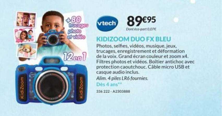 kidizoom duo fx bleu vtech