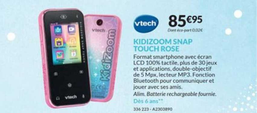 kidizoom snap touche rose vtech